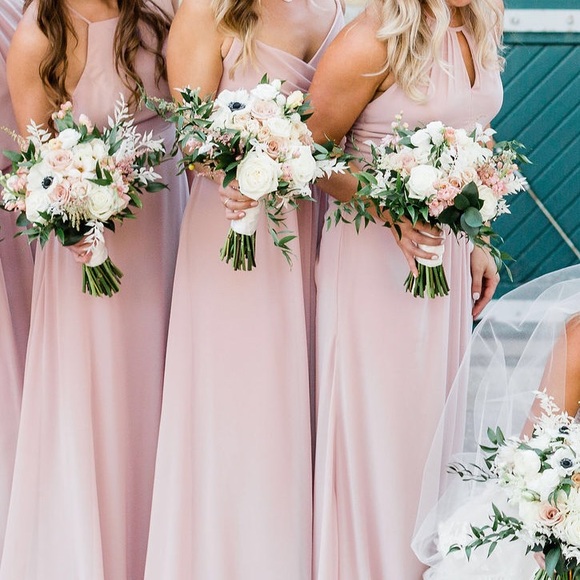 Bill Levkoff frost rose bridesmaid dress - Picture 4 of 8